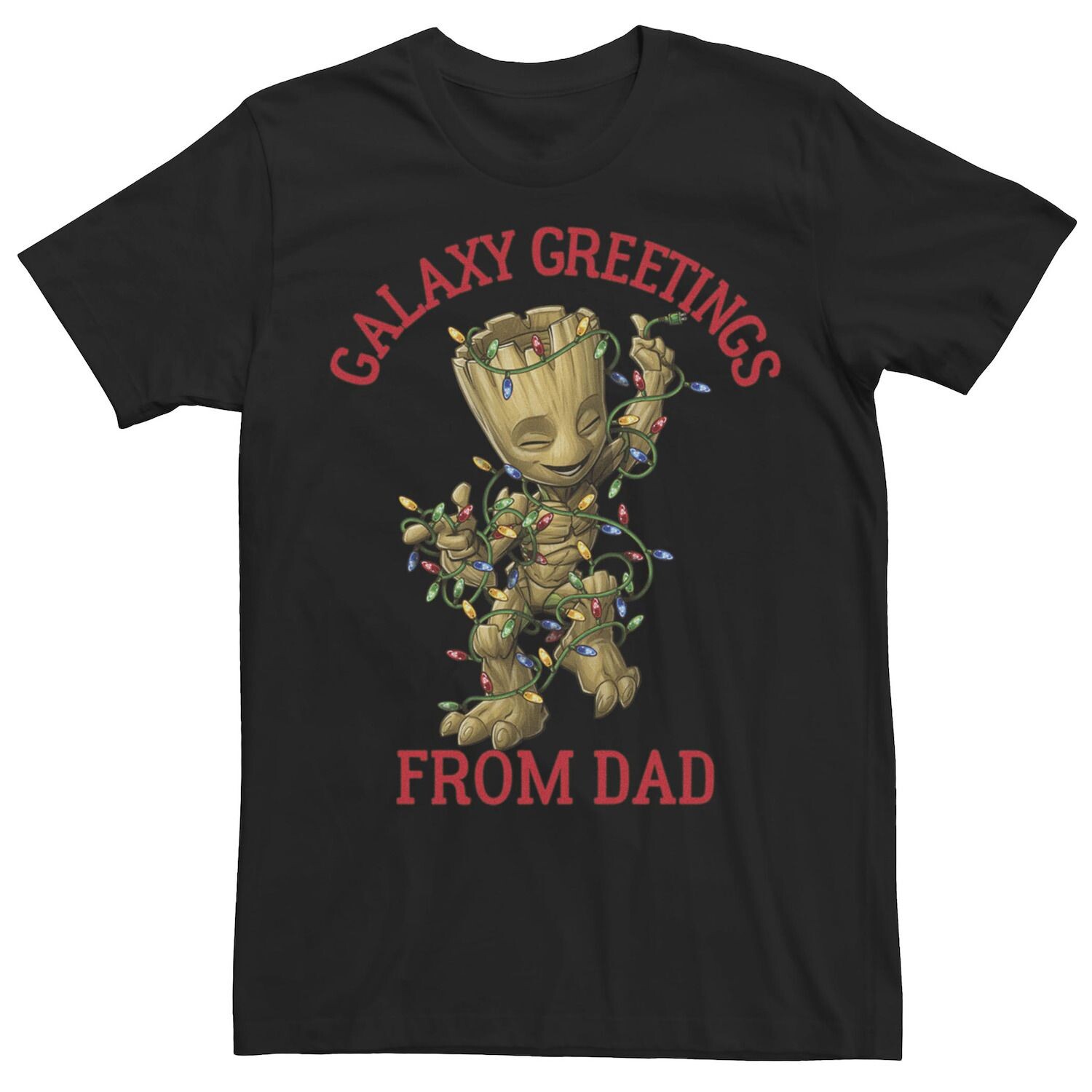 

Мужская футболка Marvel Groot Playing With Light Galaxy с поздравлением от папы Licensed Character
