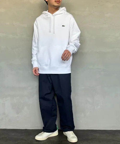 Толстовка LACOSTE с логотипом, однотонная, хлопковая — фото 3