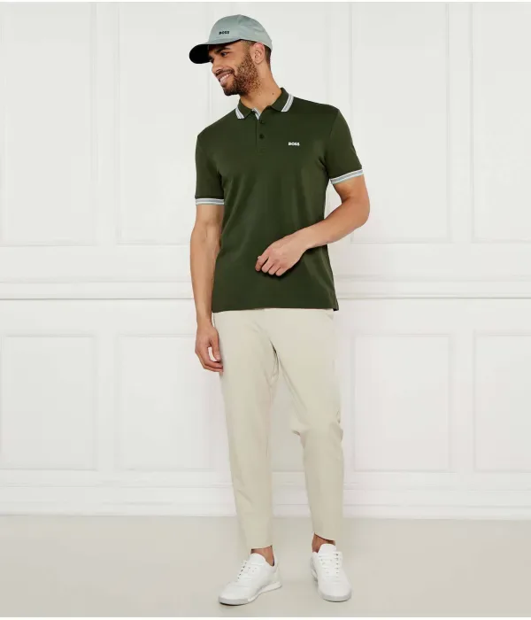 Поло Пэдди regular fit Boss Green, оливково-зеленый — фото 2