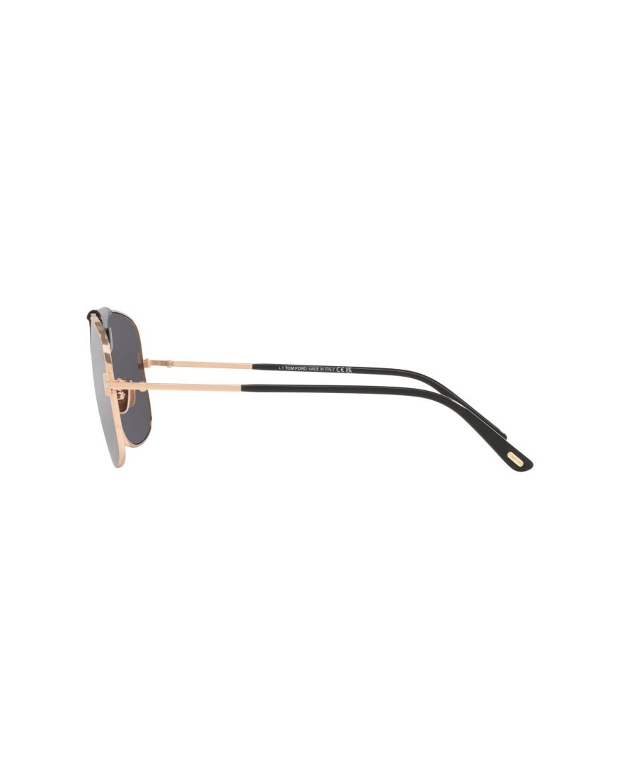 Мужские солнцезащитные очки, Tex TR001829 Tom Ford, Gold Shiny, Gray — фото 4