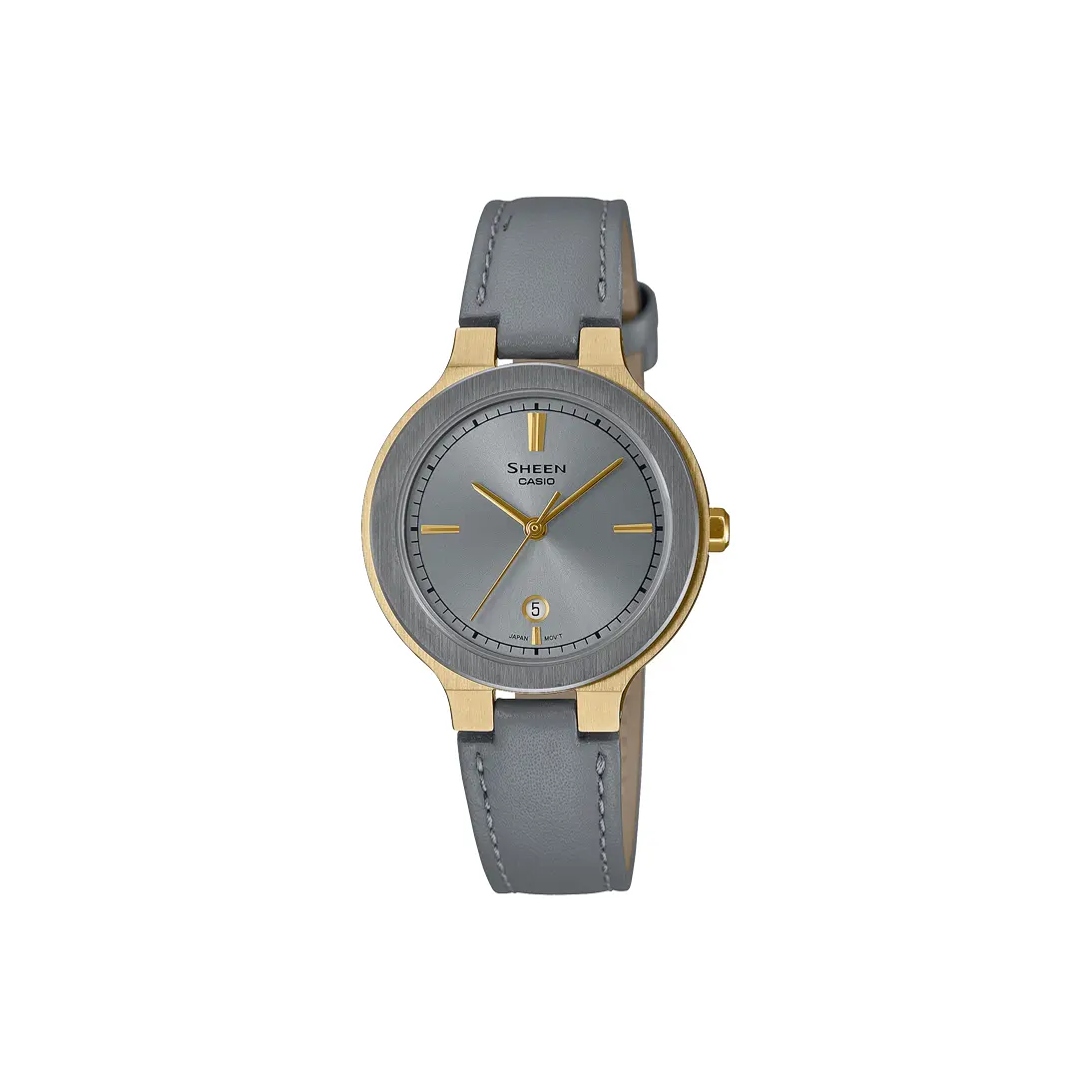 

CASIO Часы SHEEN Collection Quartz Movement Genuine Leather Strap Japanese / Korean Watch Women's Watch Gray Dial, Gray Dial