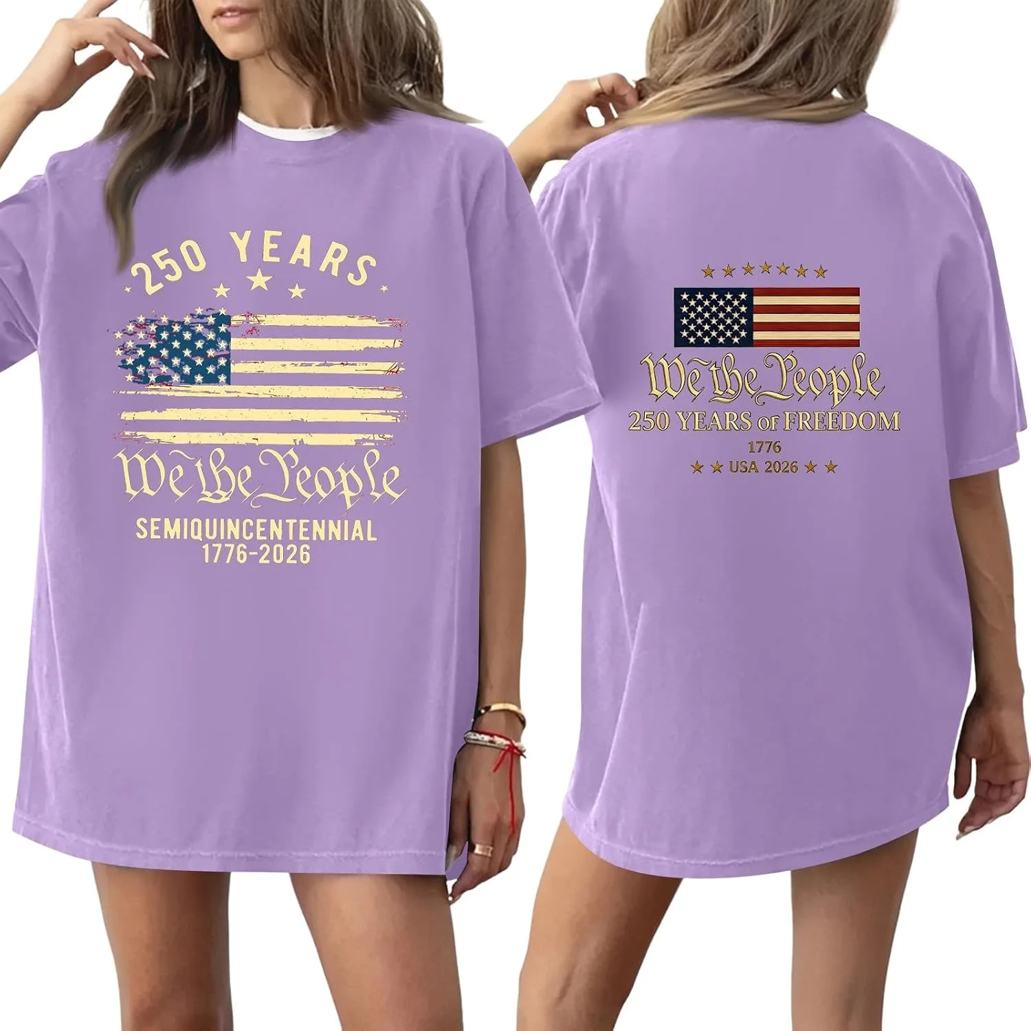 

Футболка с коротким рукавом Loose Fit и принтом We The 250 Years Semicentennial Niffouu