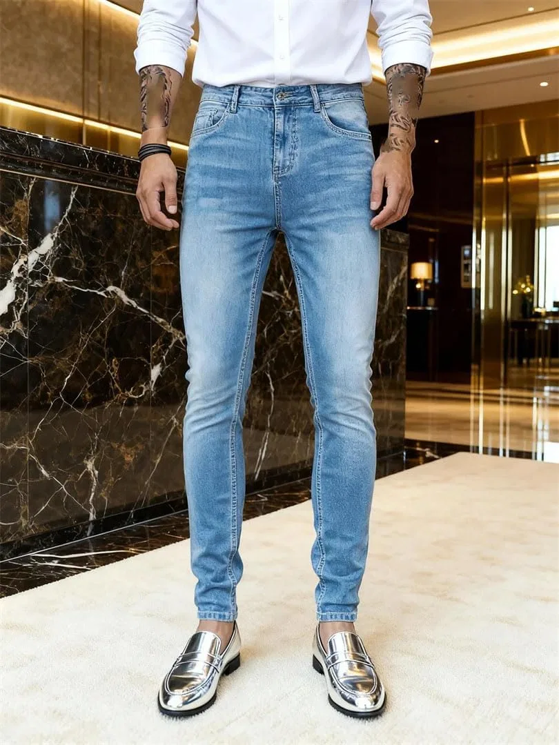 Джинсы синие Slim Fit, G03lan — фото 4