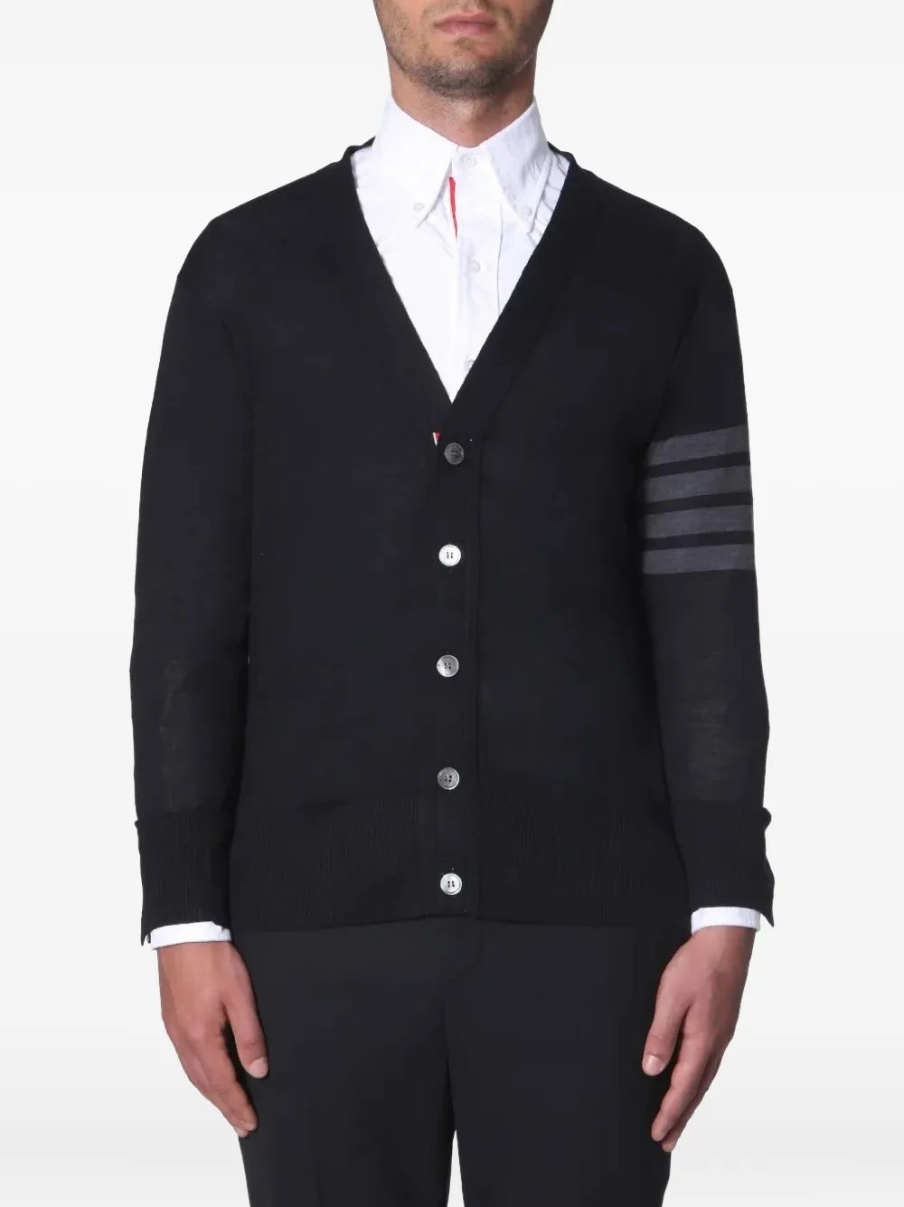 

Кардиган с V-образным вырезом THOM BROWNE, синий