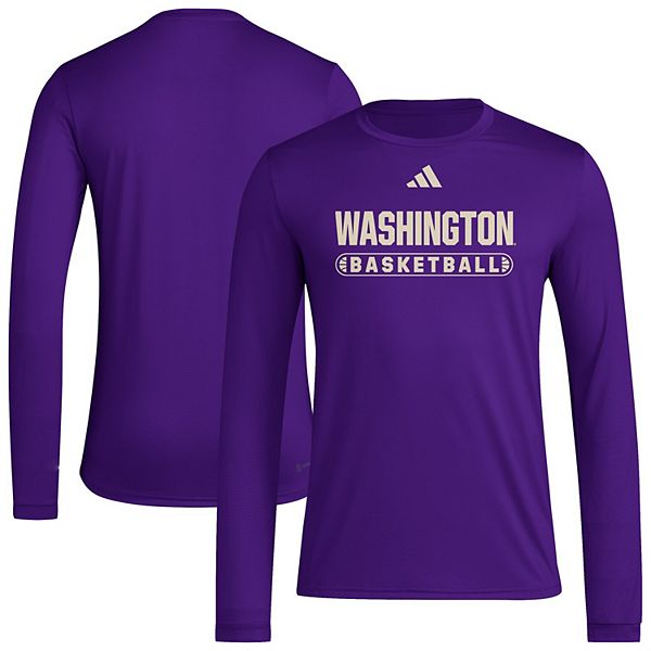 

Мужская фиолетовая футболка с длинным рукавом Washington Huskies для разминки Adidas