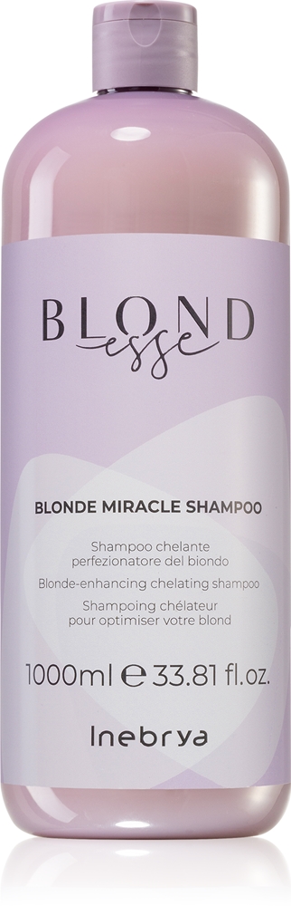 

Чудо-Шампунь Blondesse Blonde Miracle Shampoo очищающий и детоксифицирующий шампунь для светлых волос Inebrya, 1000 мл