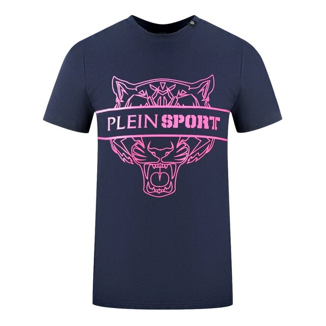 

Футболка с ярким логотипом Tigerhead в морском стиле Plein Sport, синий
