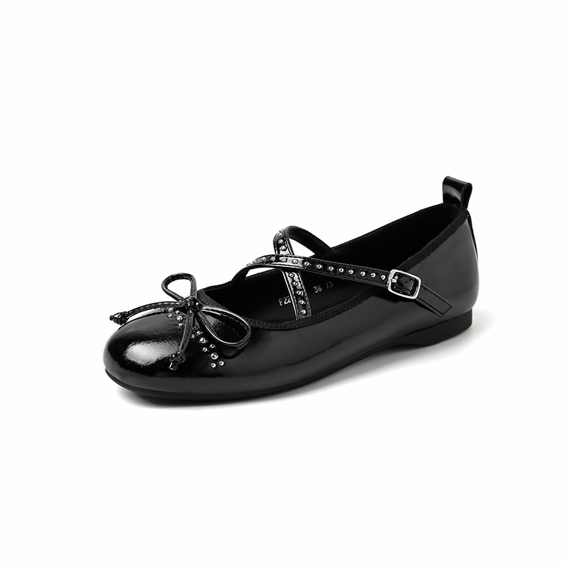 Туфли Мэри Джейн 1 см женские AIQINISHA, Black