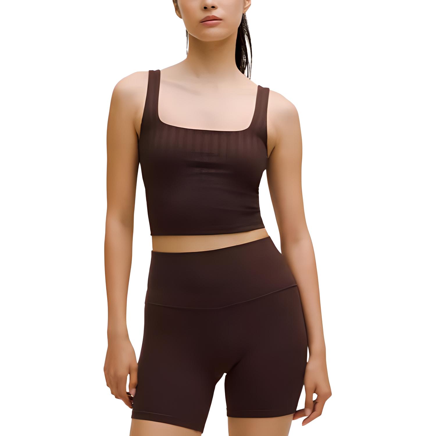 

Lululemon Топ Wunder UnderCropped Collection легкой поддержки, A/B Cup, тональная полоска, спортивное белье, женский