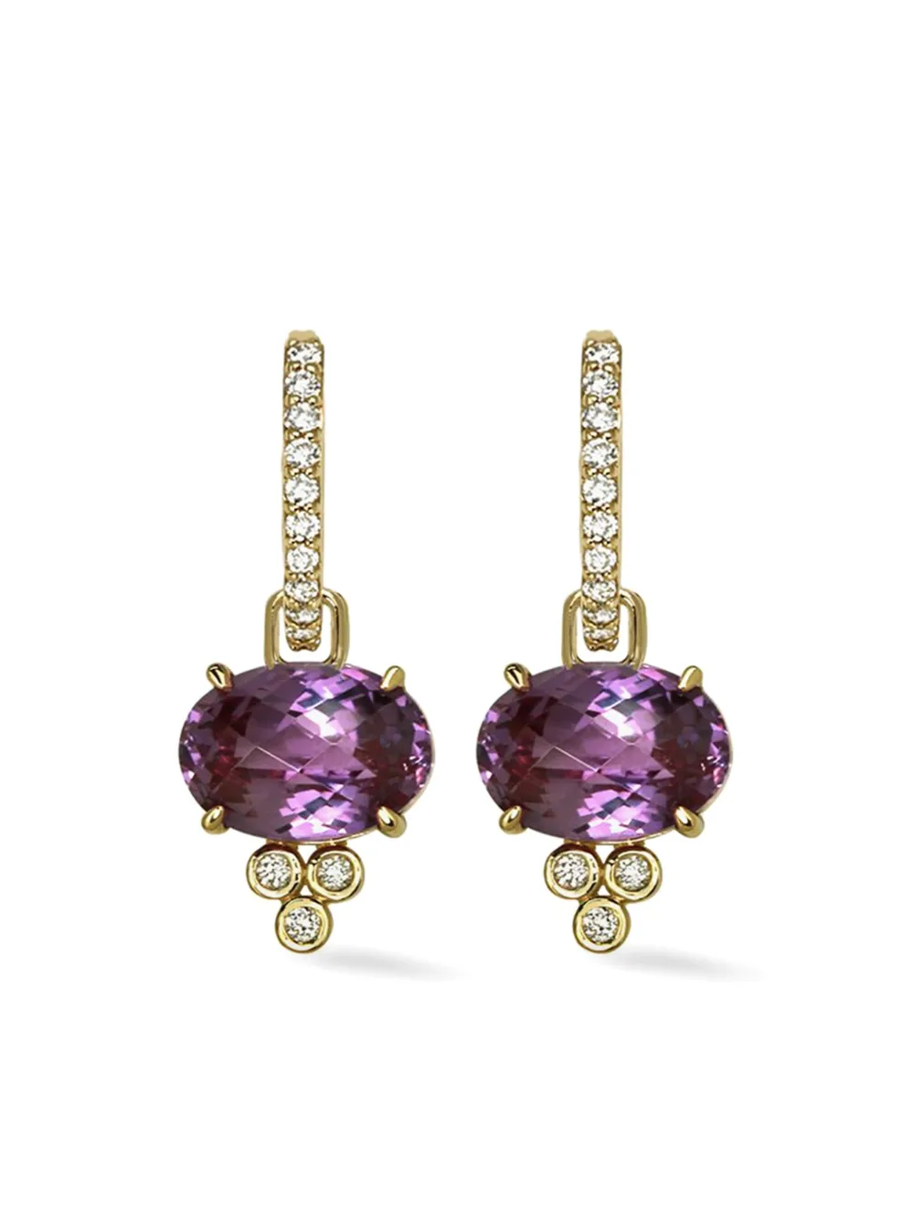 

Серьги из желтого золота с бриллиантами и сапфирами Lark & Berry, золотой