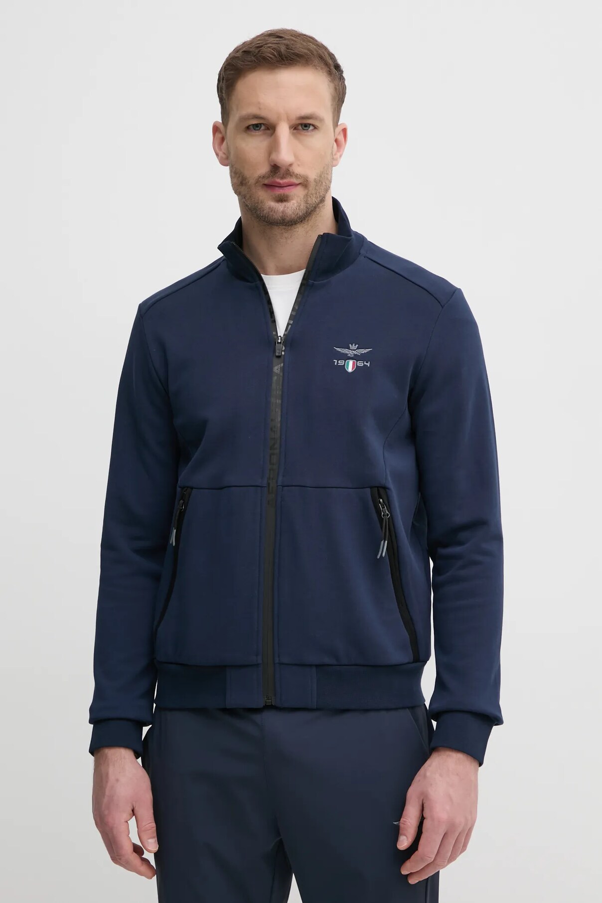 

Хлопковая толстовка Aeronautica Militare, темно-синий