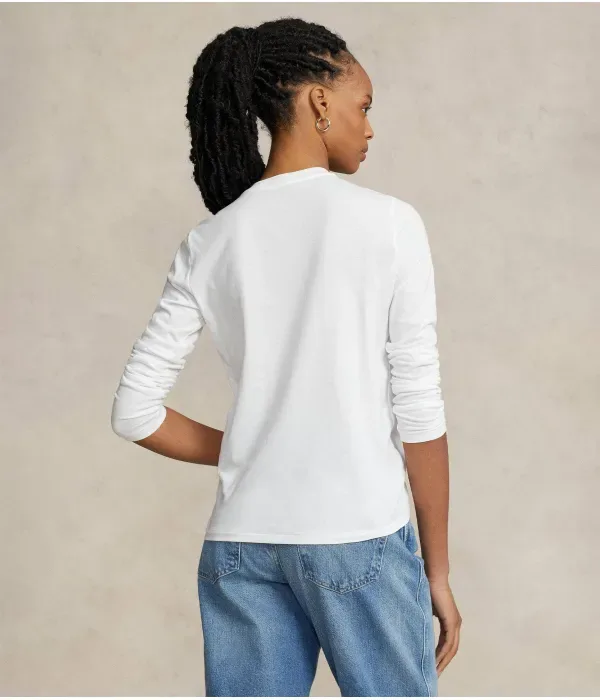 Блуза regular fit Polo Ralph Lauren, белый — фото 3