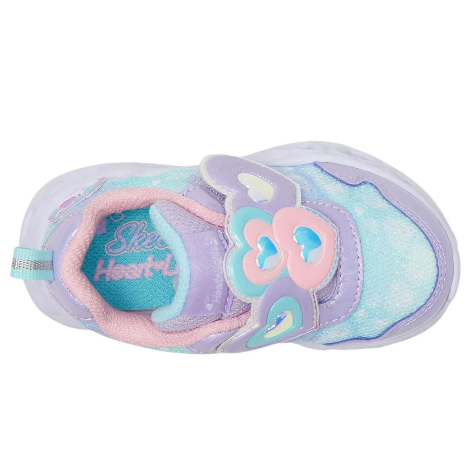 Детские кроссовки Skechers Heart Lights - Lovin Reflection, лавандовый/светло-розовый — фото 2