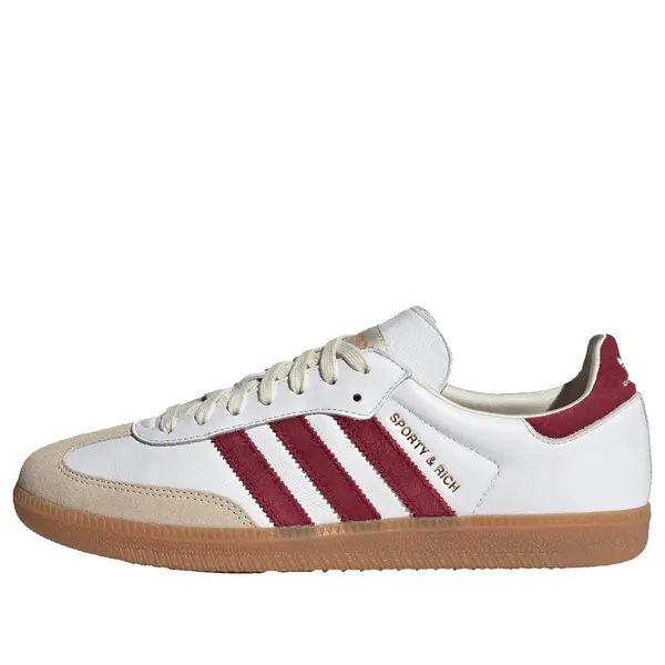 

Кроссовки adidas originals x SPORTY & RICH Samba OG 'White Collegiate Burgundy', белый, Белый;серый, Кроссовки adidas originals x SPORTY & RICH Samba OG 'White Collegiate Burgundy', белый
