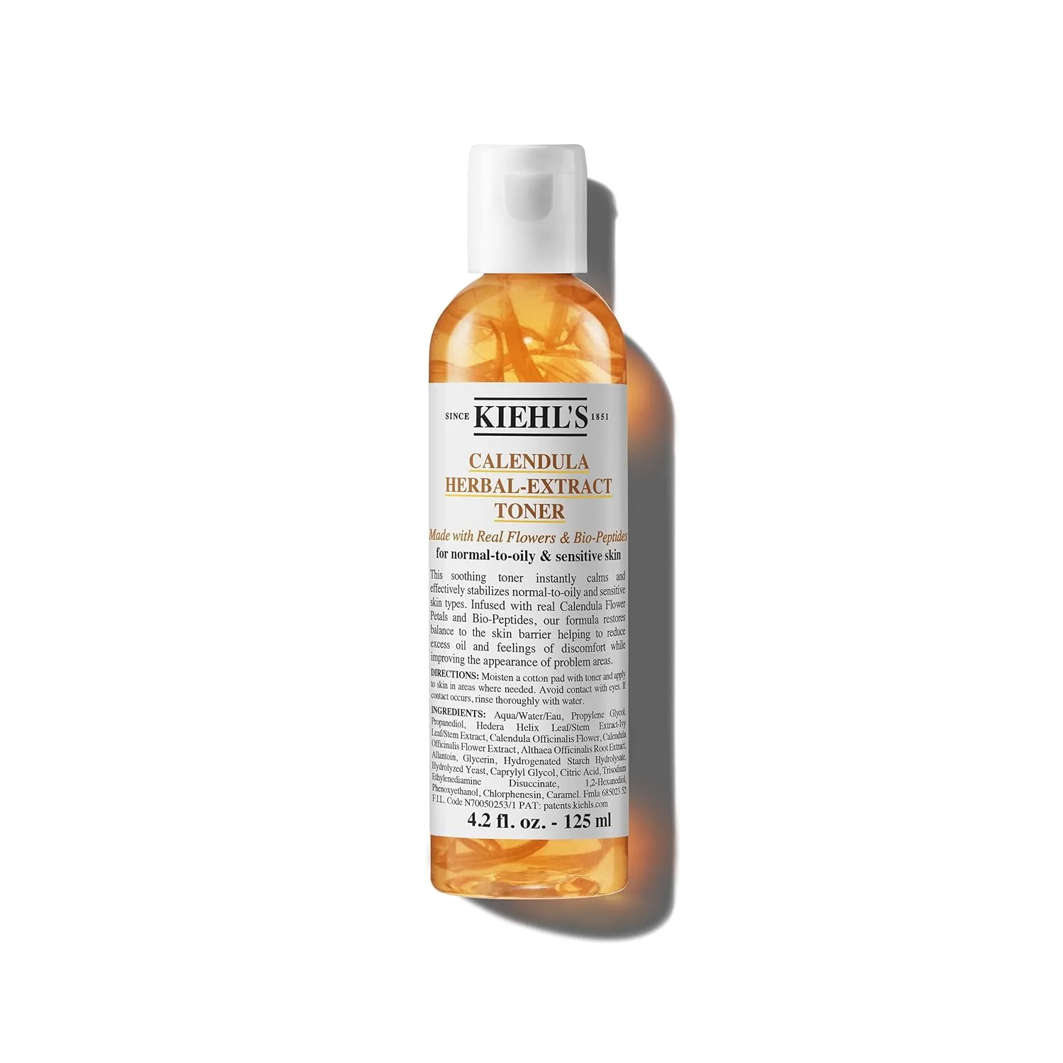 Тоник Kiehl's — Calendula Herbal Extract Alcohol-Free для нормальной и жирной кожи, успокаивает и, 124 мл