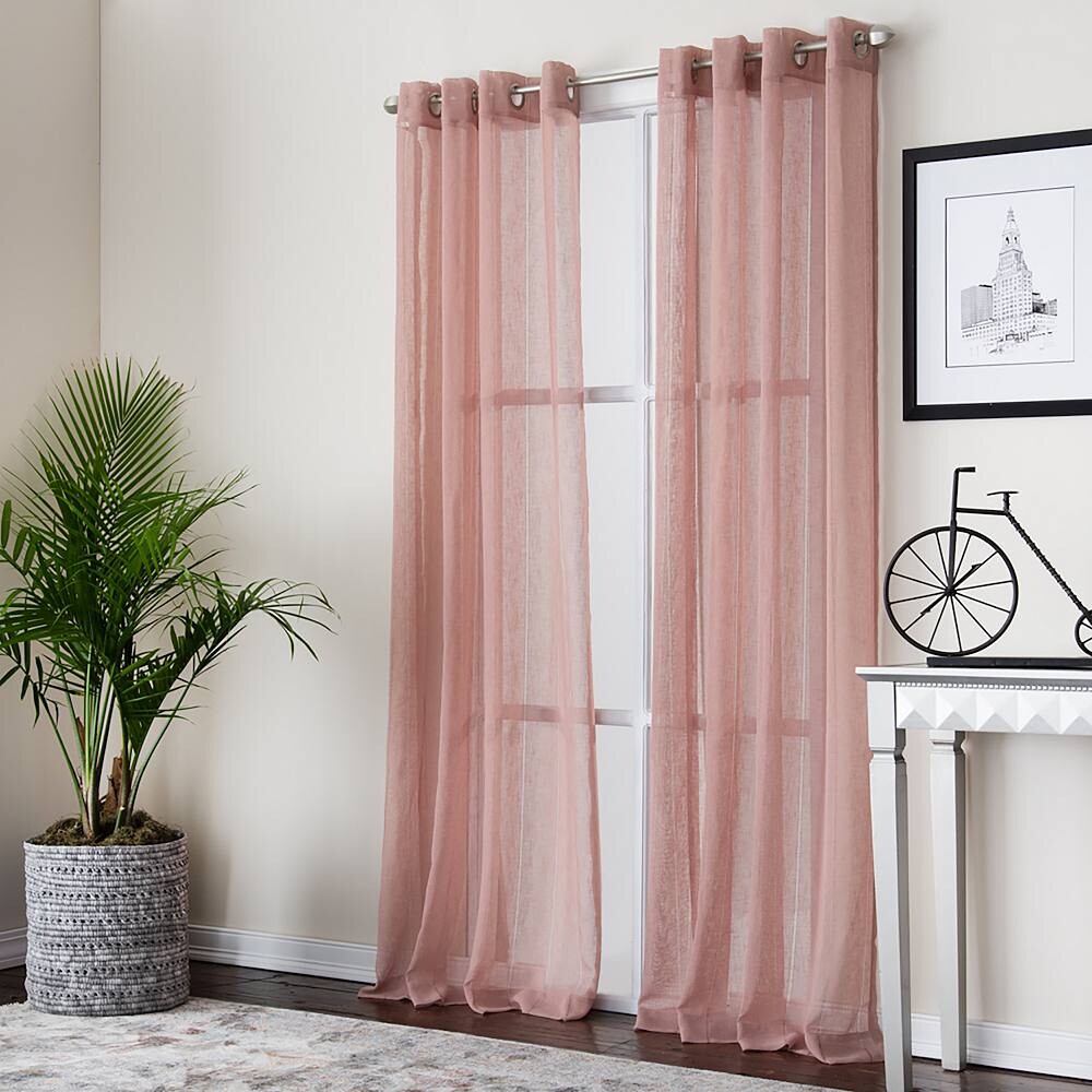 

Занавеска Corona 1-панельная занавеска Payton с люверсами на верхнем окне Corona Curtain, цвет Blush