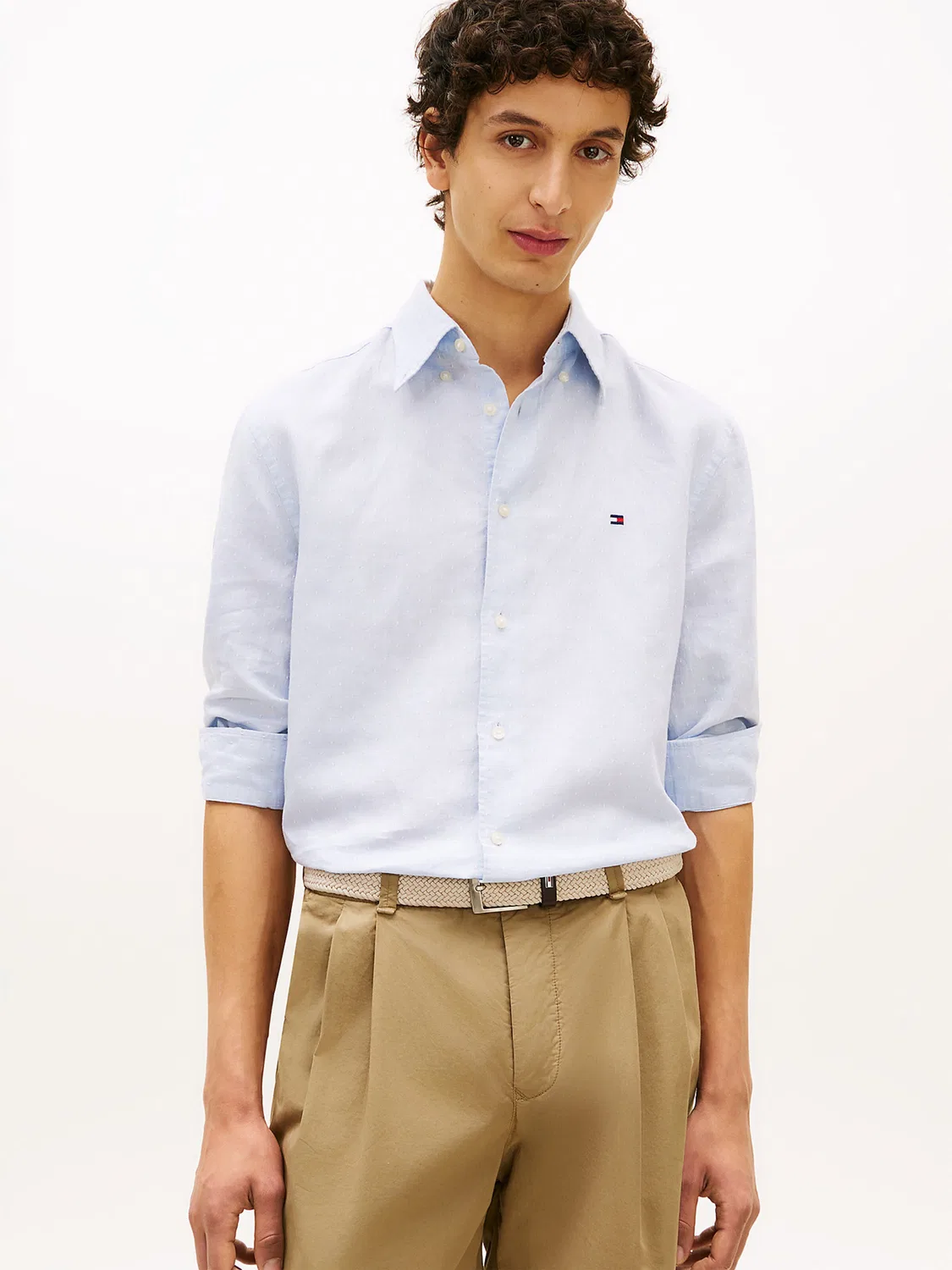 Рубашка на пуговицах стандартного кроя Tommy Hilfiger, Light Blue — фото 2