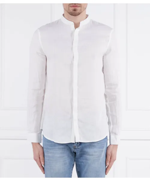 

Льняная рубашка Regular fit Armani Exchange, белый