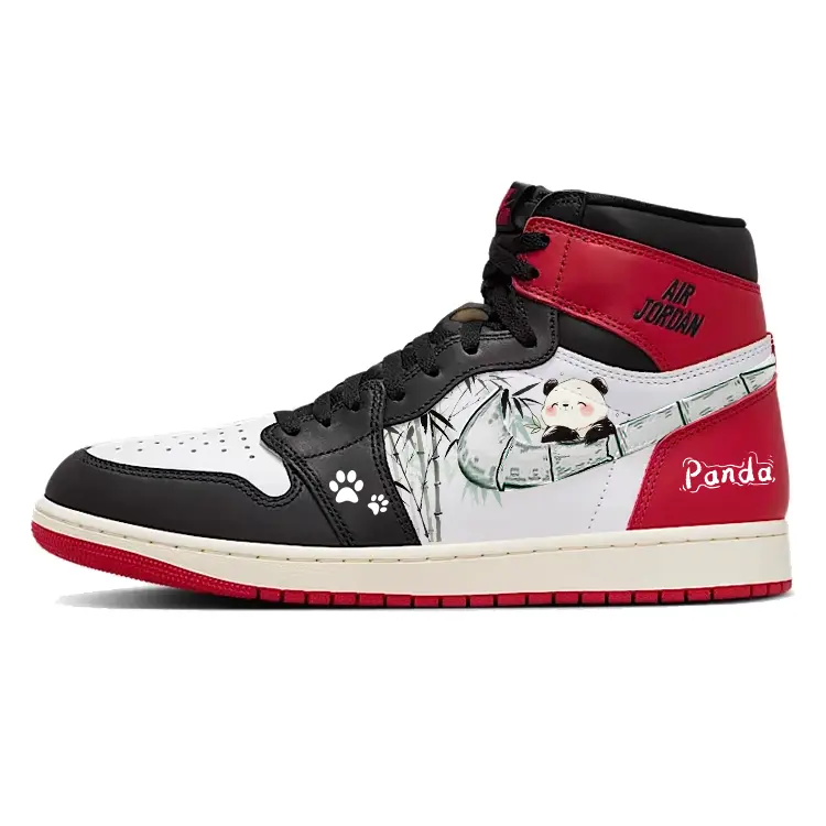 

Jordan Баскетбольные кроссовки Air 1 Vintage, мужские, высокие, черно-красные