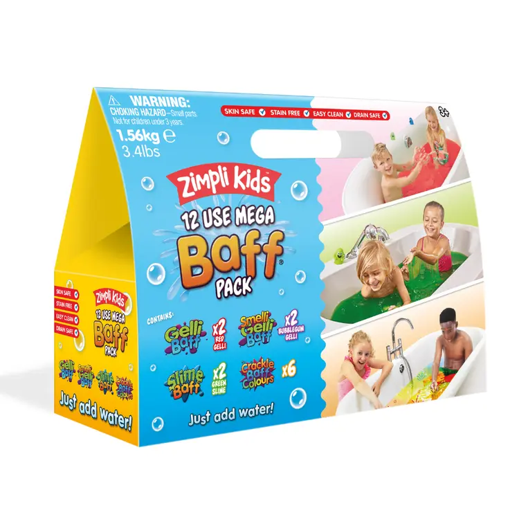 

Набор волшебных порошков для ванн для детей 3+ Zimpli Kids Mega Baff Pack, 18 шт/1 упаковка