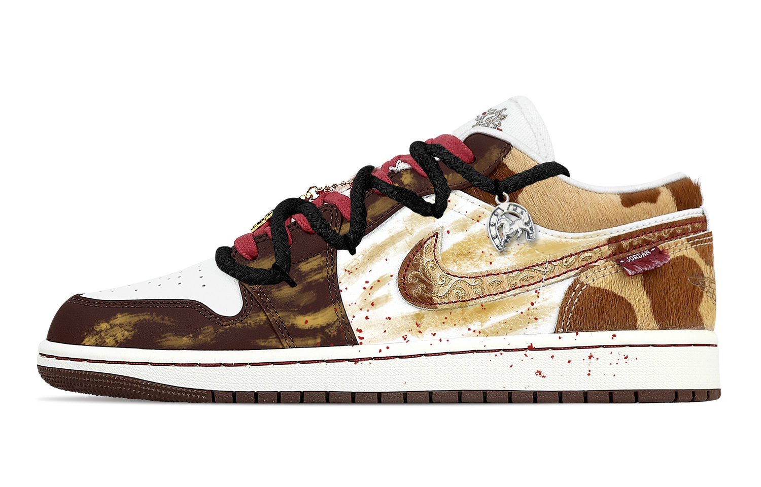 

Jordan Кроссовки Air 1 Abrasion Resistant Low top Vintage мужские, коричневые и желтые