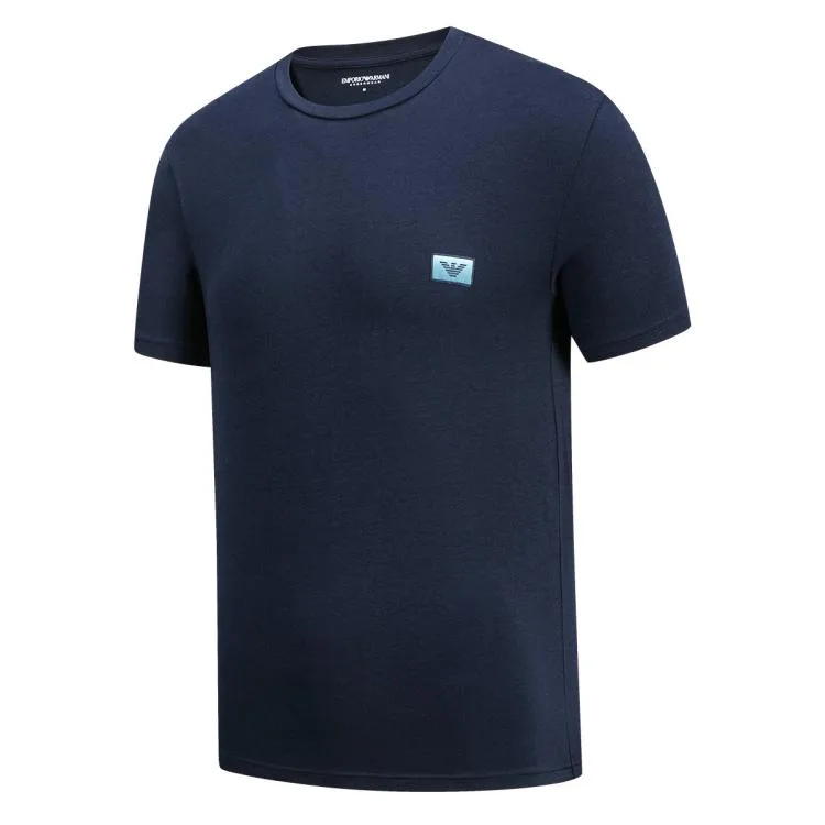 EMPORIO ARMANI Футболка Unisex Dark Blue Crew Neck Moderate Straight Fit — фото 3