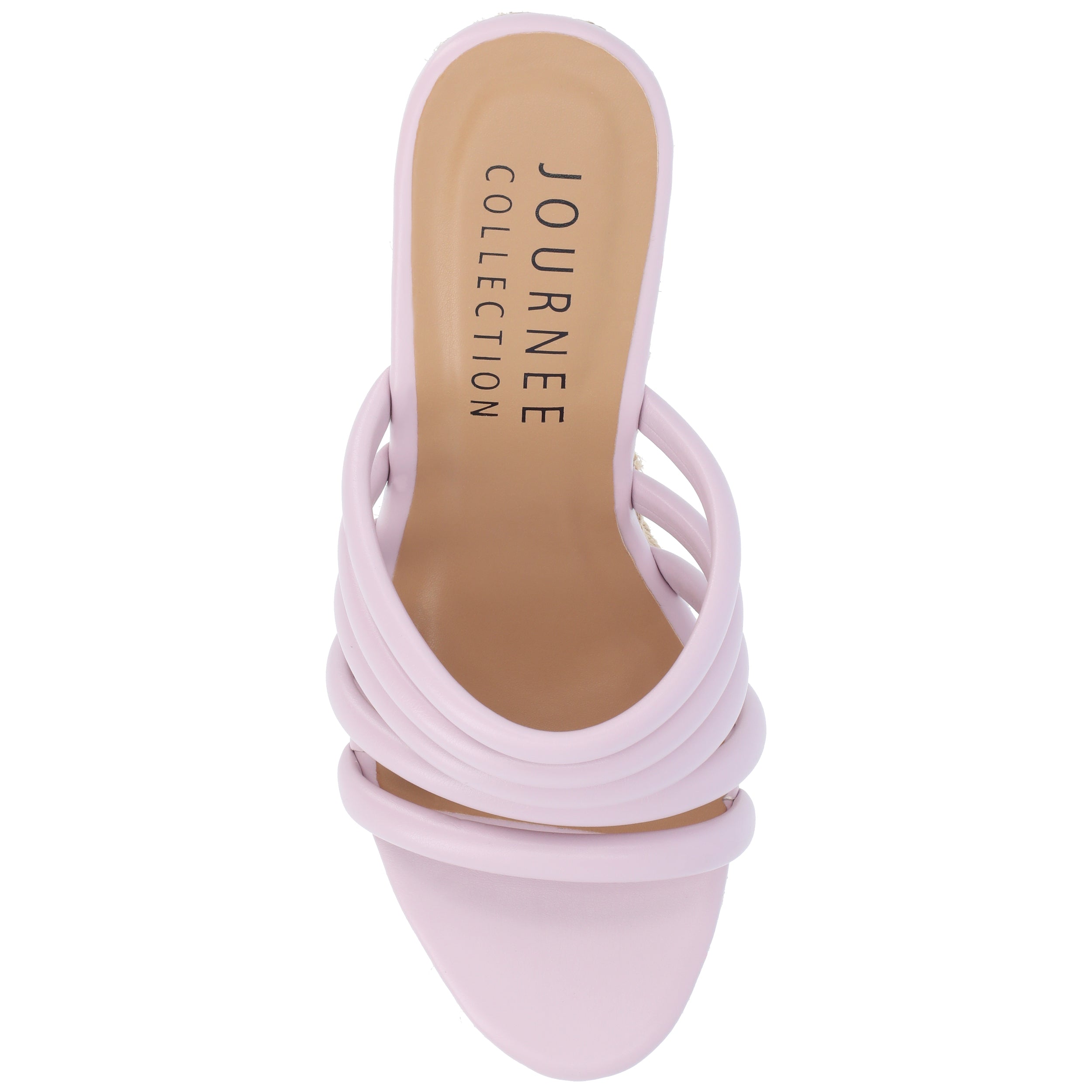 Женские босоножки-эспадрильи Cynthie Tru Comfort Foam Slip On на танкетке из коллекции Journee, лавандовый — фото 3