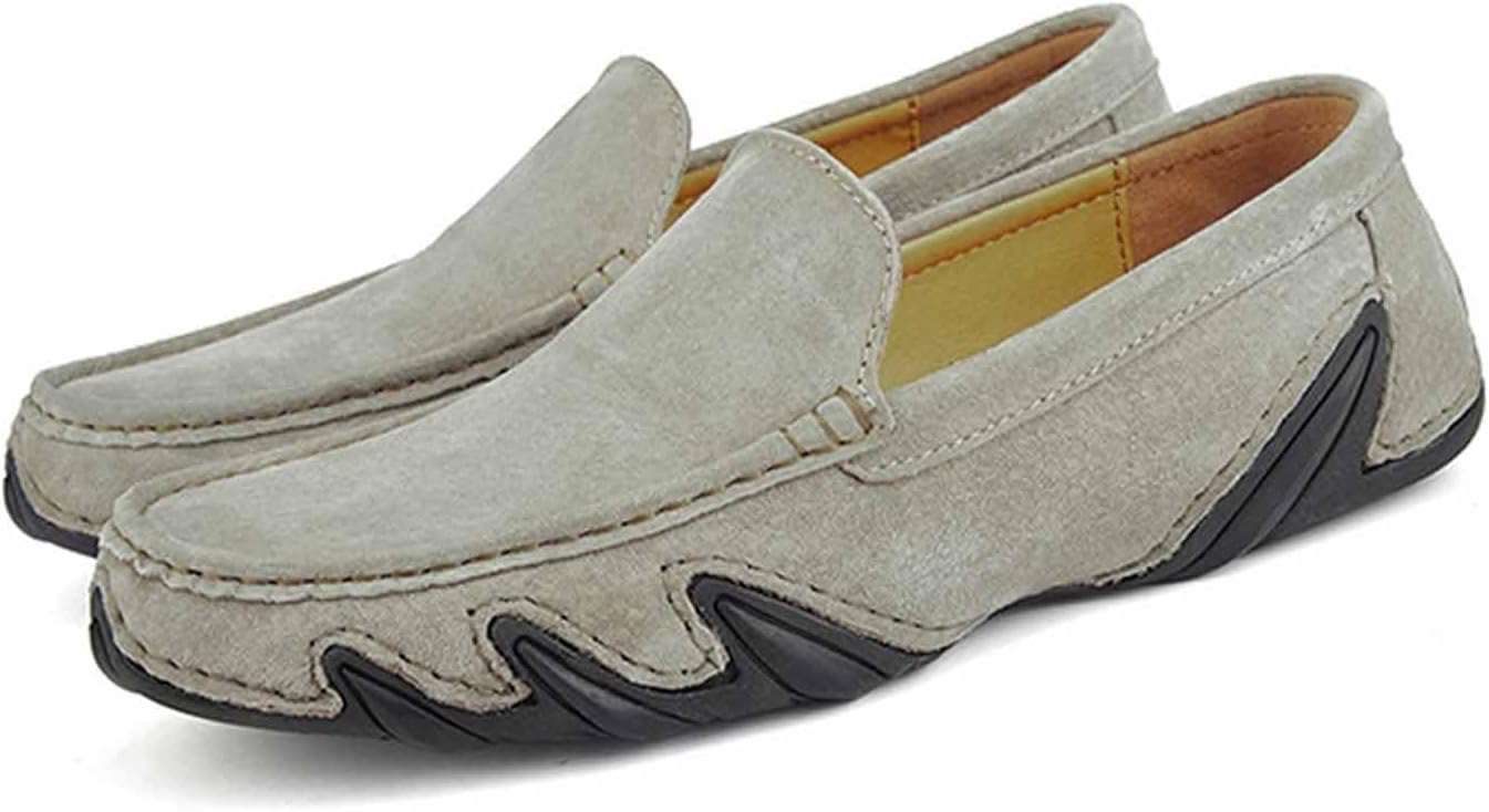 

Мужские слипоны DifaBack из замши, удобные туфли-пенни, ручной работы, легкие мягкие повседневные плоские туфли, нескользящие низкие чукка для вождения, хаки
