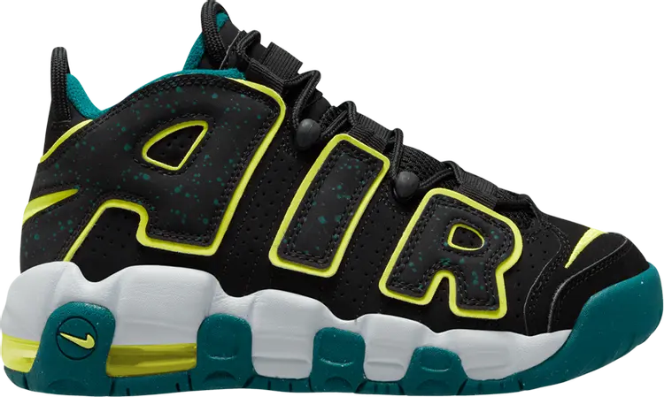 

Кроссовки Air More Uptempo GS 'Black Geode Teal', черный