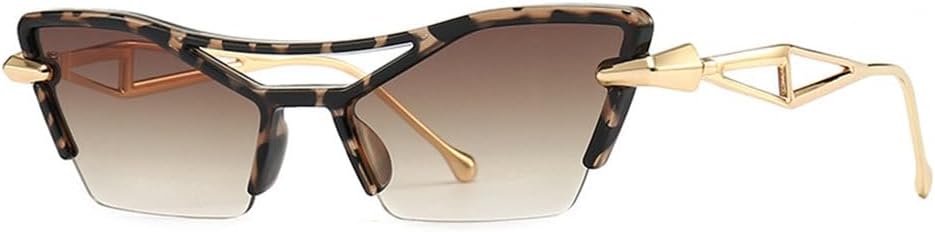 

Модные современные солнцезащитные очки «кошачий глаз» маленького размера для женщин и мужчин, ретро-солнцезащитные очки класса люкс для женщин, защита от ультрафиолета UV400 TYUVIVO, Leopard Tea