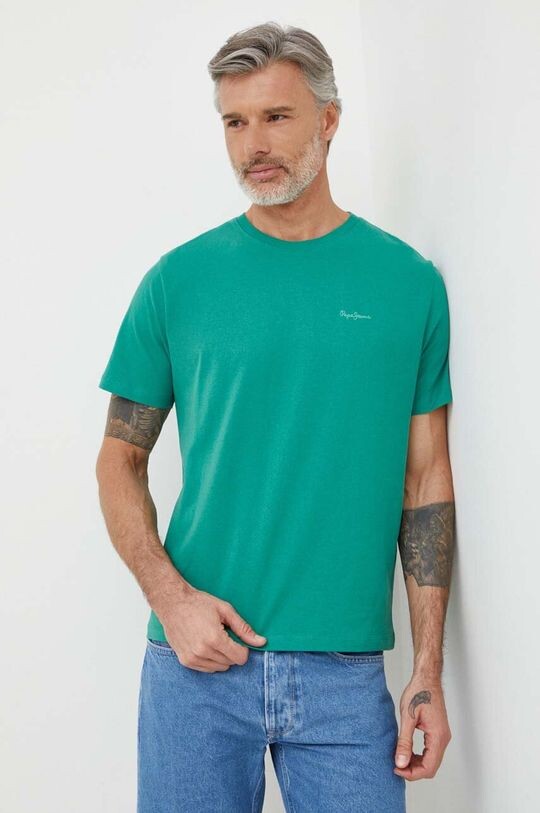 

Хлопковая футболка с Коннором Pepe Jeans, зеленый