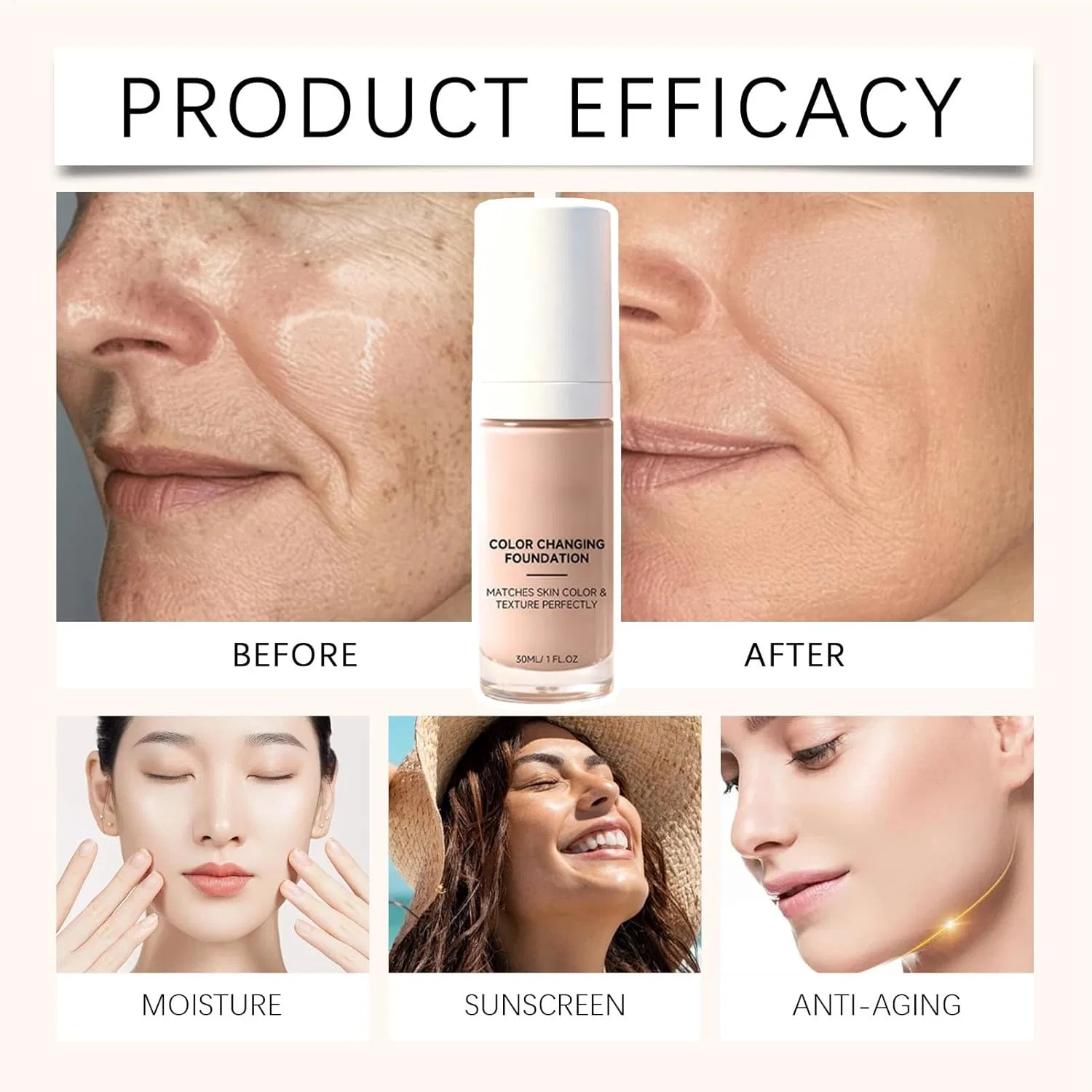 Тональное средство Color Control Foundation, pale yellow, No brand — фото 4