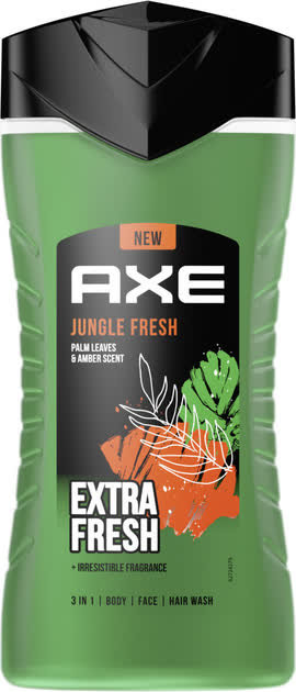 

Гель для душа и шампунь для волос Axe Jungle Fresh 3 в 1, 250 мл