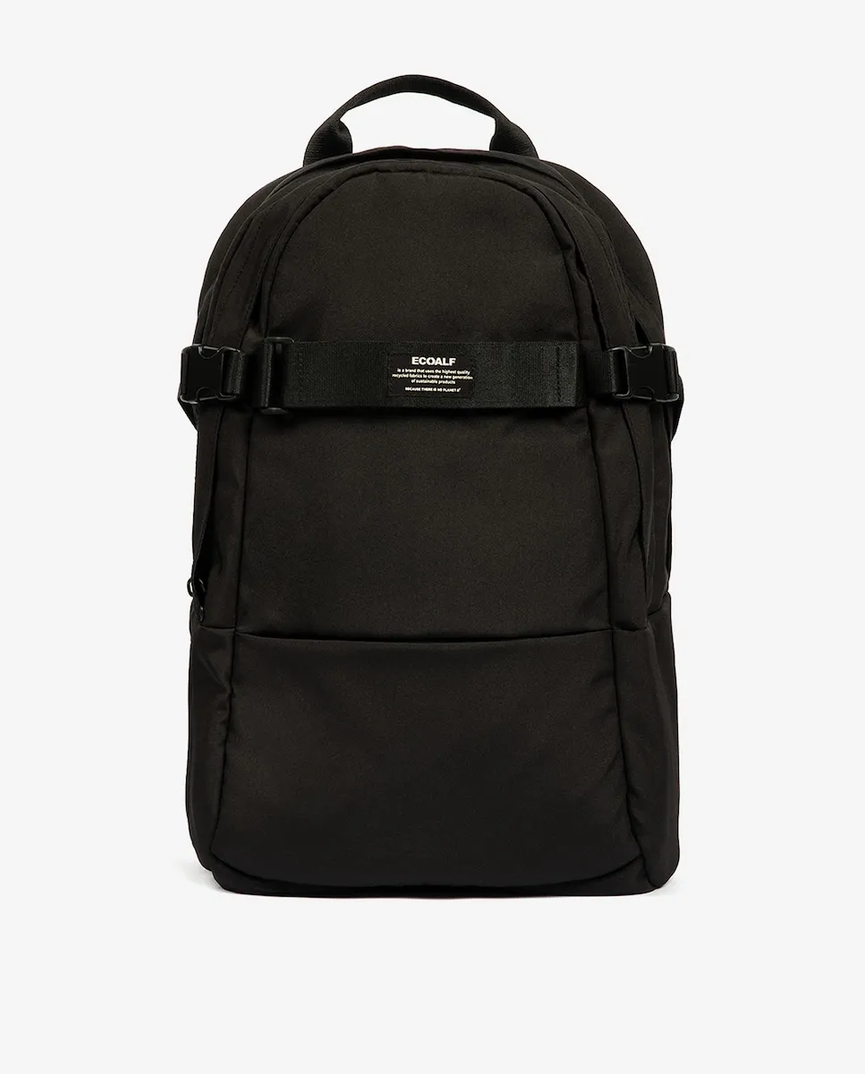 

Мужской рюкзак с застежкой-молнией и передним карманом Ecoalf, черный