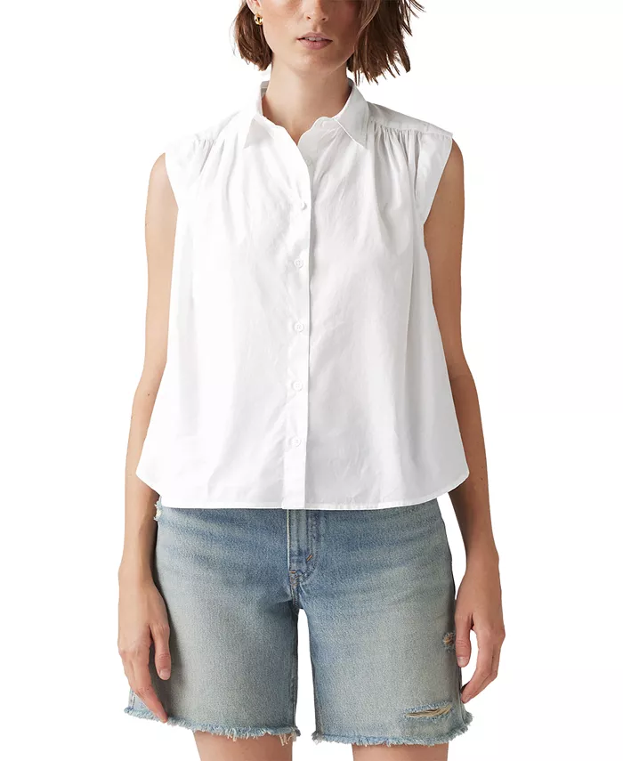 

Женская блуза Gracen из хлопка с застежкой на пуговицы Levi's, белый