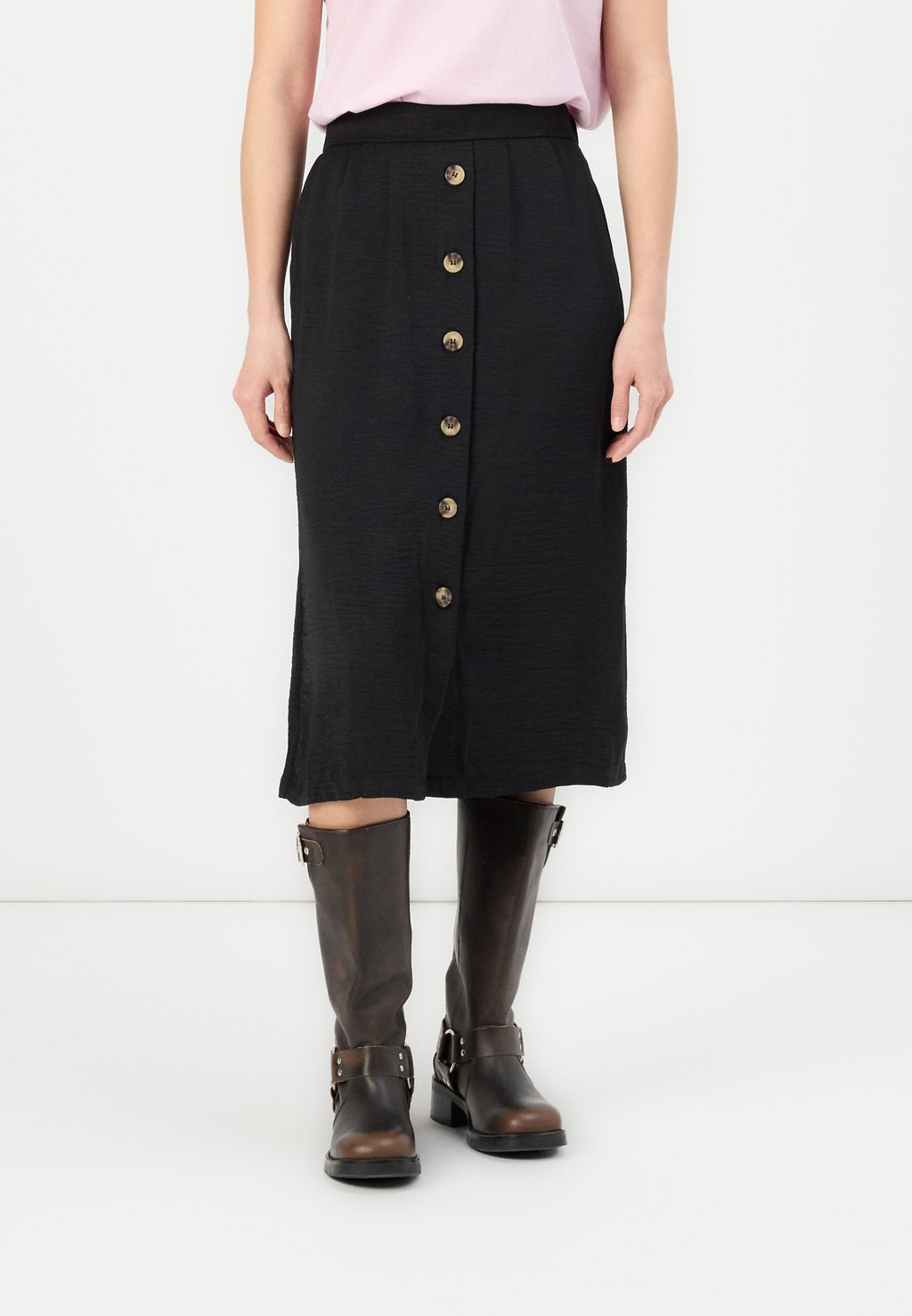 

Юбка А-силуэта VITIFF MIDI BUTTON SKIRT VILA, черный