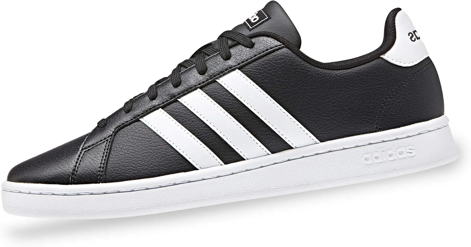 Детские теннисные кроссовки унисекс Grand Court Lifestyle на шнуровке adidas, черный