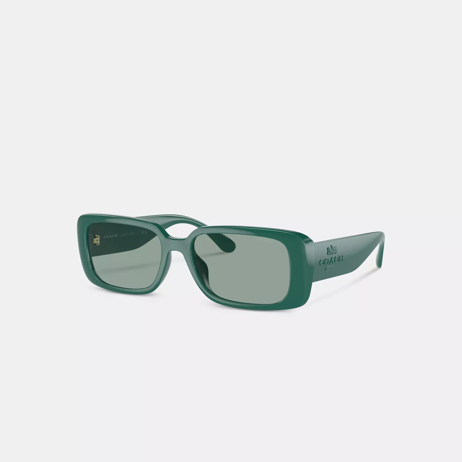 

Узкие прямоугольные солнцезащитные очки Coach Outlet, цвет Dark Green