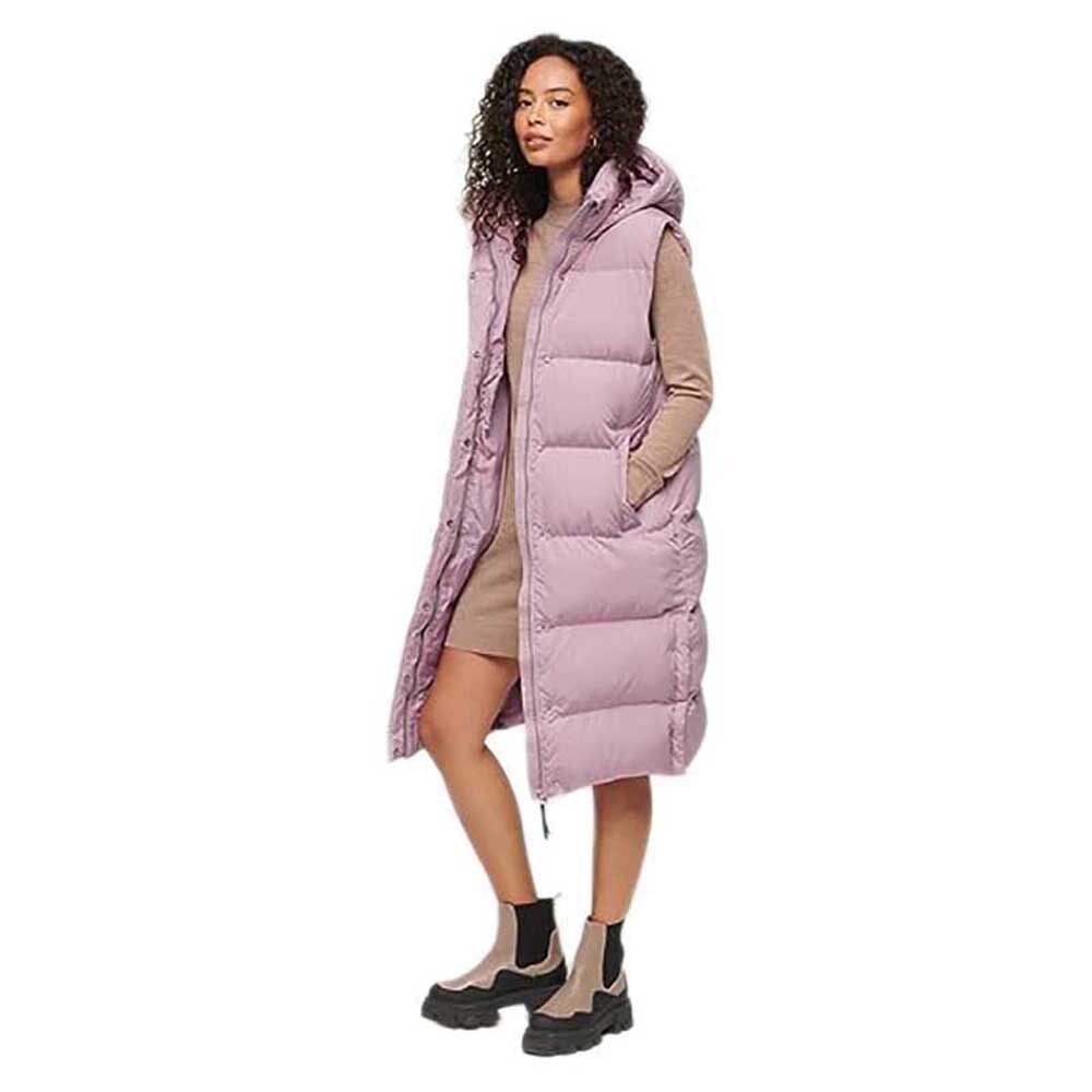 

Куртка Superdry Longline Puffer, розовый