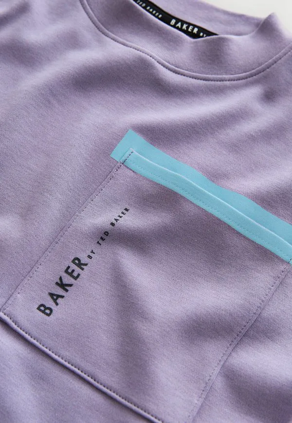 Футболка стандартного кроя с карманом и принтом Baker By Ted Baker, Purple — фото 3