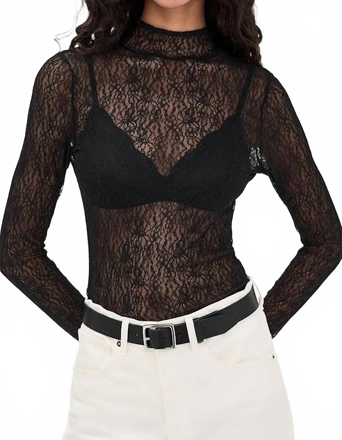 

Veronica Beard Кружевной топ Nate черного цвета