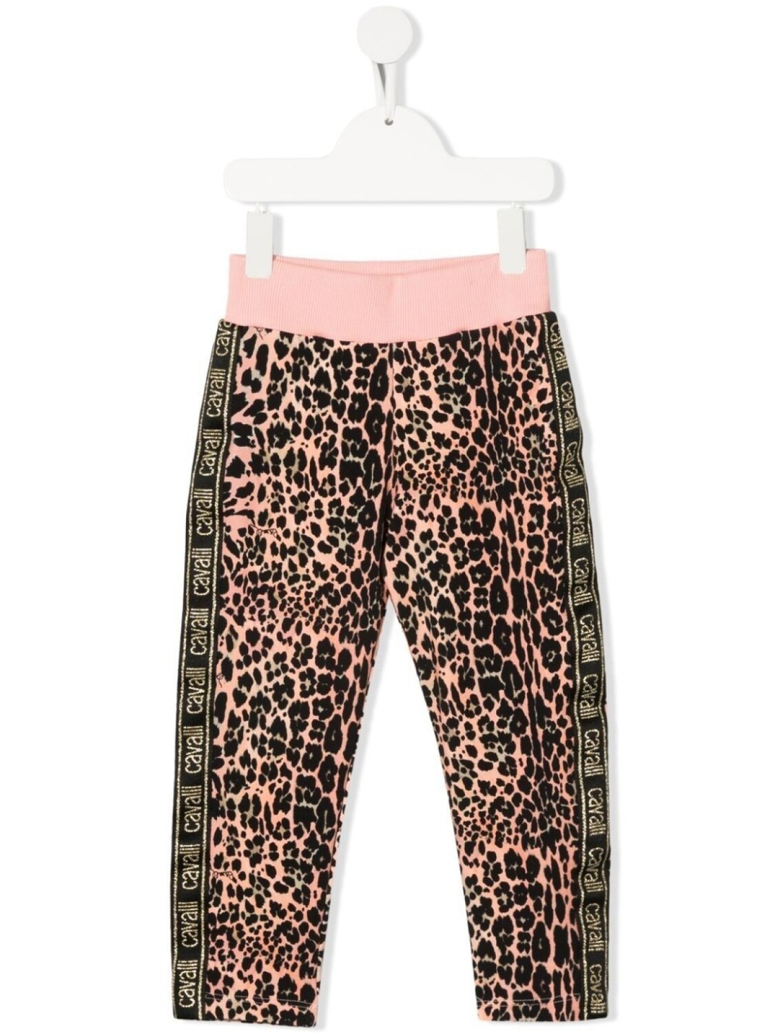 

Спортивные брюки с леопардовым принтом Roberto Cavalli Junior, розовый