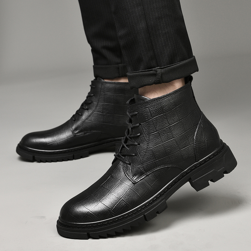 Bull Thunder Утепленные черные ботинки Short Martin Unisex, цвет Black Insulated Shoes — фото 4