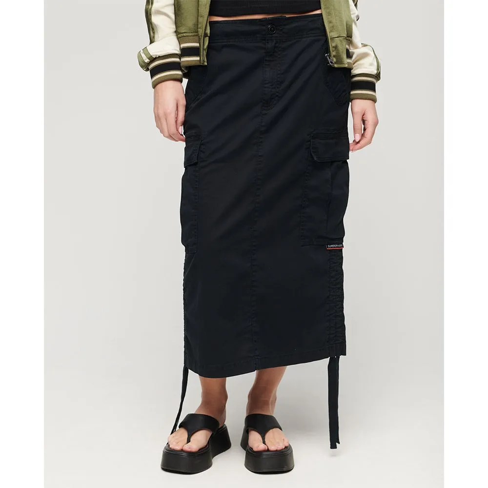 

Юбка Superdry Cargo Midi, черный