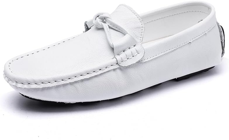 

Мужские классические лоферы, кожаные мокасины без застежек, для формальной, повседневной и деловой работы, ежедневной ходьбы, вождения и т.д Zestrelax, белый
