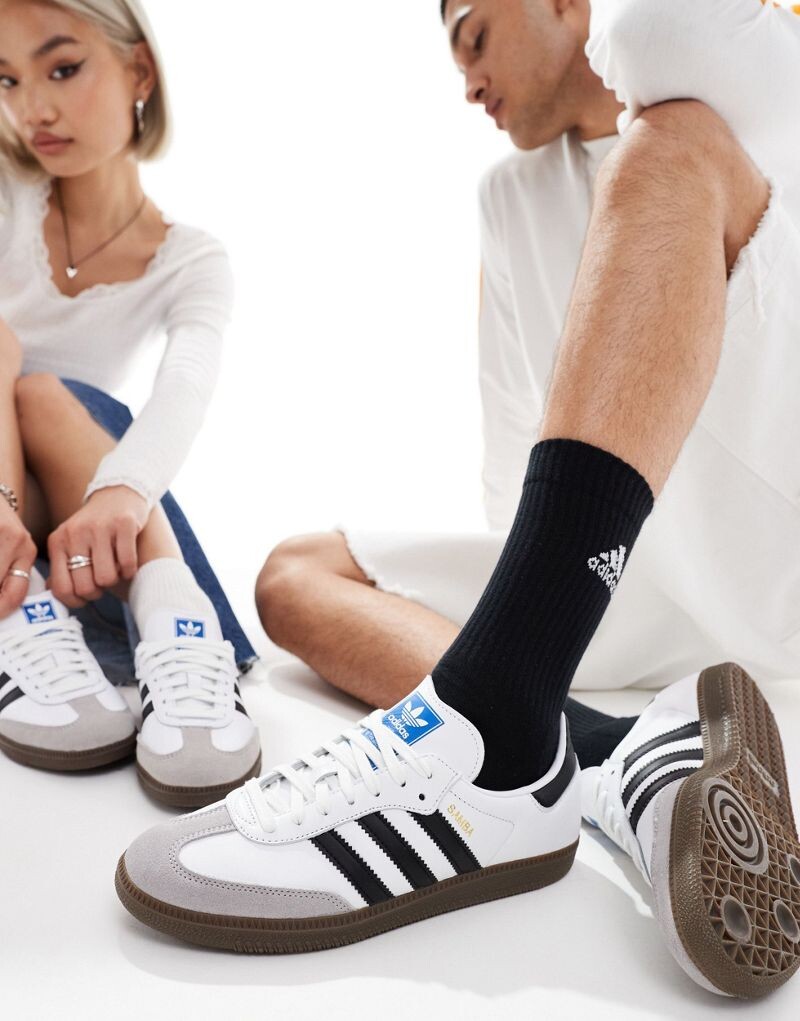 

Бело-черные кроссовки adidas Samba OG, Черный, Бело-черные кроссовки adidas Samba OG