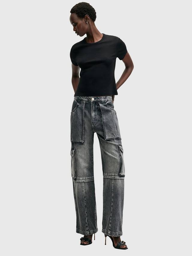 Футболка stevie из чистого органического хлопка AllSaints, черный — фото 3