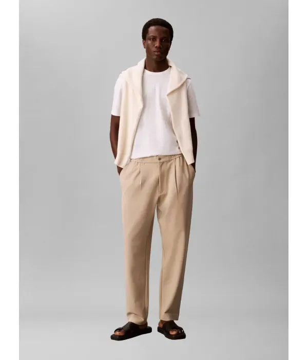 Брюки tapered fit Calvin Klein, бежевый — фото 2