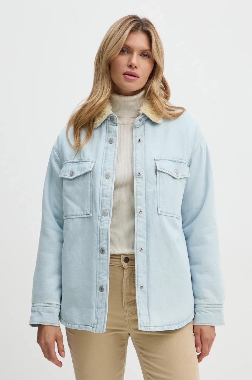 

Куртка-рубашка с добавлением хлопка Levi's, синий