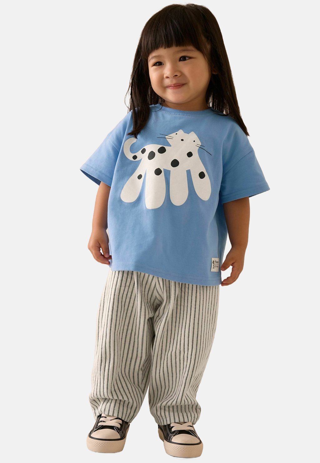 

Футболка с принтом SHORT SLEEVE WIDE SET Next, синий
